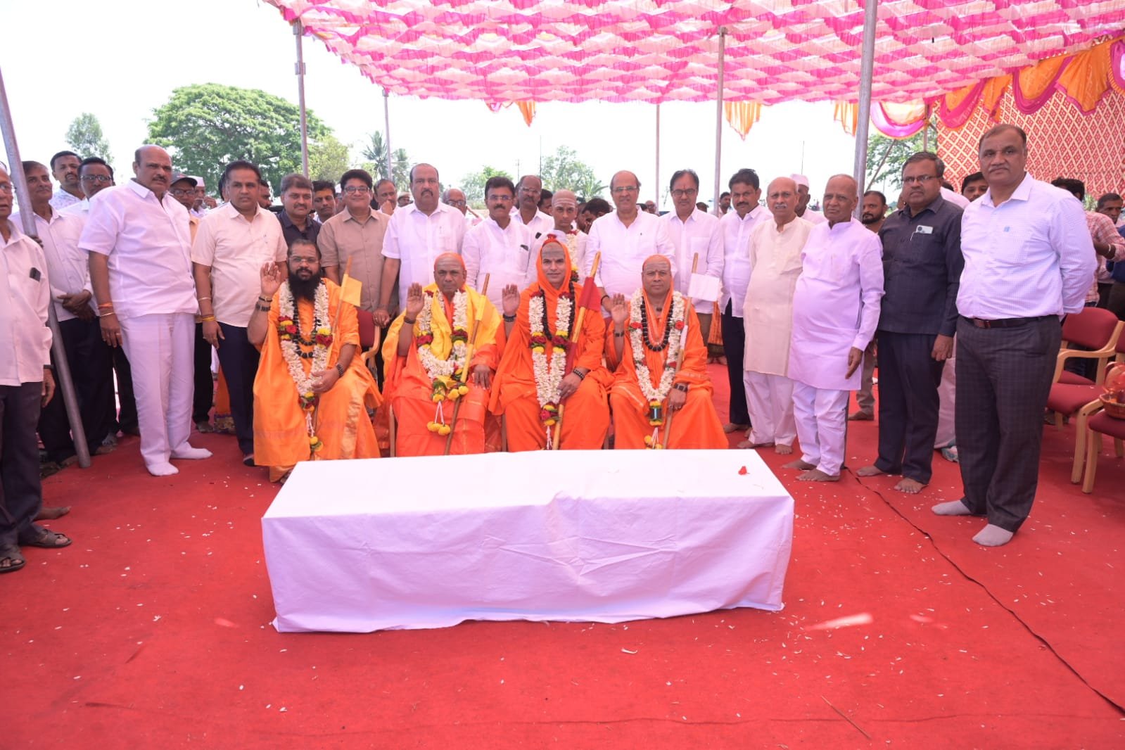 Bhoomi Pujan Of New Kannada School Building