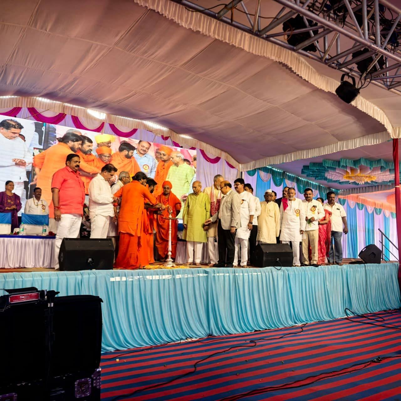 Dr Prabhakar Kore was honored for his Padma Shri award and contributions to education and healthcare during the Golden Jubilee of KPS Govt High School, Hunsikatti.