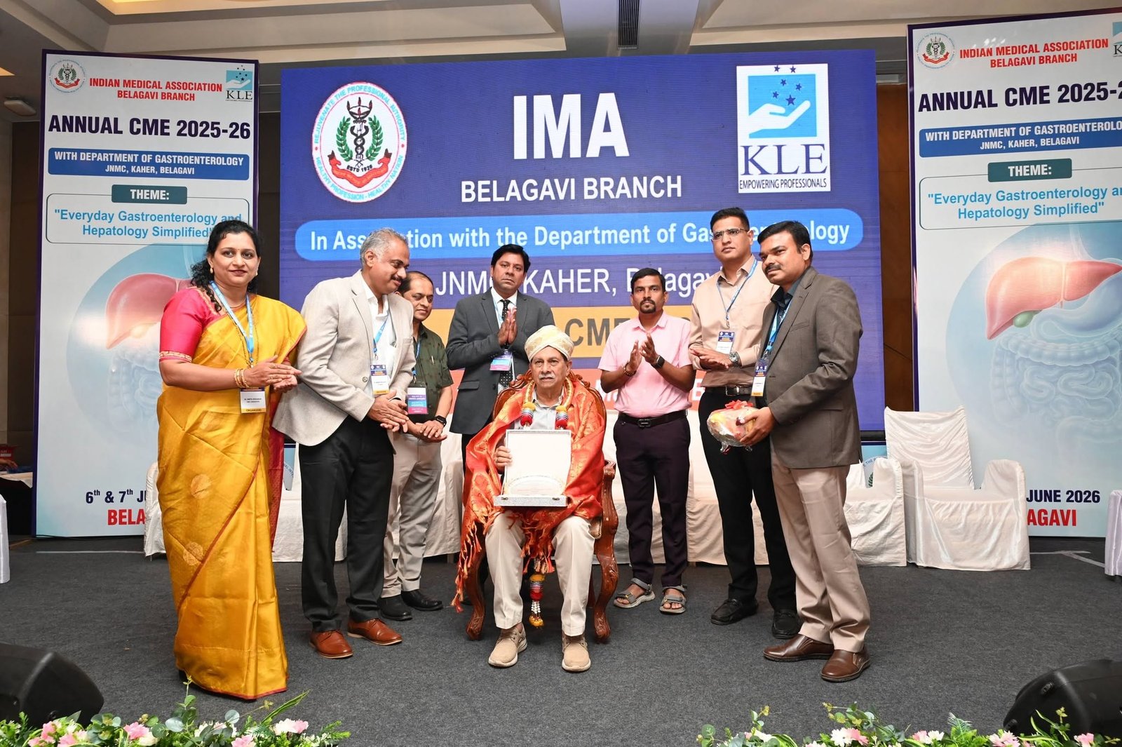 Dr Prabhakar Kore at the IMA Belagavi Annual CME 2026 on Gastroenterology and Hepatology in Belagavi.