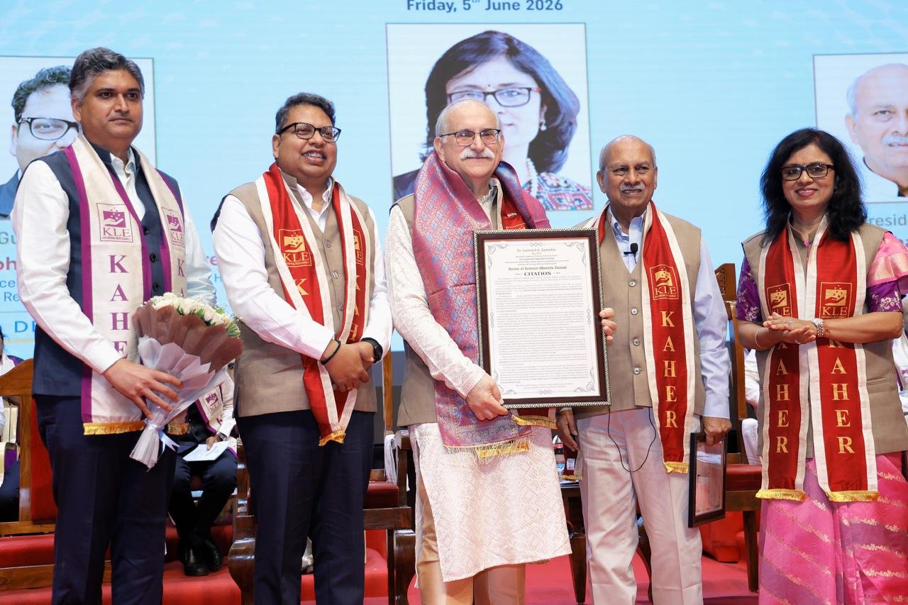 Dr. Prabhakar Kore presides over the KAHER 16th Convocation Ceremony, honoring 40 gold medalists, global healthcare partners, and a green campus milestone.