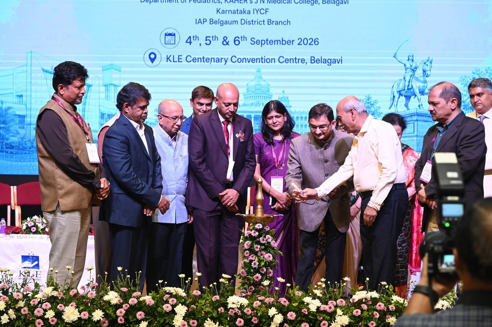 Prabhakar Kore addressing the national conference on infant and young child nutrition in Belagavi